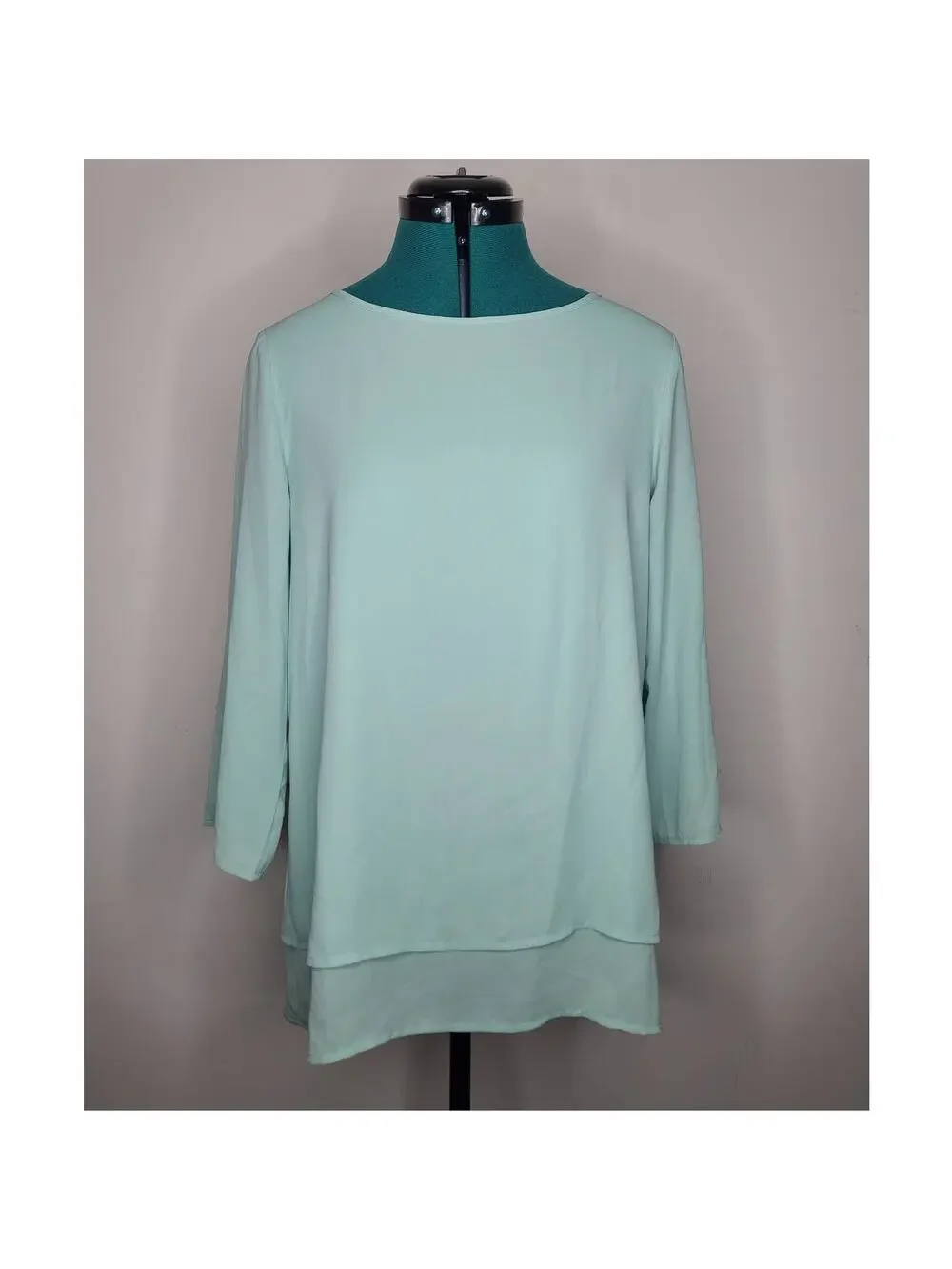 Limited mint green long sleeve tunic blouse - small